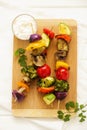 Vegetable Skewers (ratatouille) Royalty Free Stock Photo