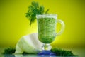 Vegetable smoothie cabbage Royalty Free Stock Photo