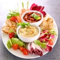 Vegetable snacks plate