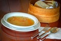 Vegetable soup and bread Royalty Free Stock Photo
