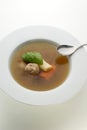 Vegetable soup with carrot and meat balls Royalty Free Stock Photo