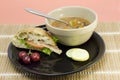 Vegetable soup with ciabatta