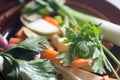 Vegetable soup ingredients Royalty Free Stock Photo