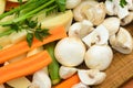 Vegetable soup ingredients Royalty Free Stock Photo