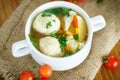 Vegetable soup with meatballs Royalty Free Stock Photo