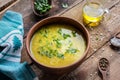 Vegetable soup with parsley