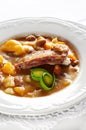 Vegetable soup with pork meat Royalty Free Stock Photo