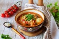 Vegetable soup with rice Royalty Free Stock Photo