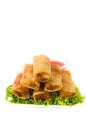 Vegetable spring rolls isolated Royalty Free Stock Photo