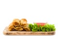 Vegetable spring rolls isolated Royalty Free Stock Photo