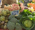The Vegetable Stand with Broccoli, Radishes, Artichokes and Cabbage