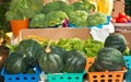 Vegetable stand at a farmers market Royalty Free Stock Photo