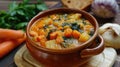 Vegetable stew in a bowl