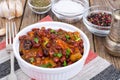 Vegetable stew with red beans Royalty Free Stock Photo