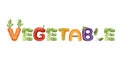 Vegetable style cartoon vegetable design flat vector illustration isolated on white background Royalty Free Stock Photo