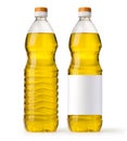 Vegetable or sunflower oil in plastic bottle Royalty Free Stock Photo