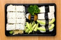 Vegetable sushi mix Royalty Free Stock Photo