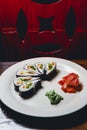 Vegetable Sushi Pinwheel Royalty Free Stock Photo