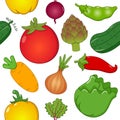Vegetable Symbols Seamless Pattern