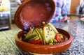 A vegetable tajine dish in Morocco