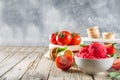 Vegetable tomato ice cream Royalty Free Stock Photo