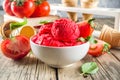 Vegetable tomato ice cream Royalty Free Stock Photo