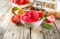 Vegetable tomato ice cream Royalty Free Stock Photo