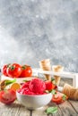 Vegetable tomato ice cream Royalty Free Stock Photo