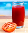 Vegetable Tomatoes Juice Indicates Waterfront Refresh And Shore Royalty Free Stock Photo