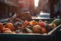 Vegetable trash thrown. Generate Ai Royalty Free Stock Photo