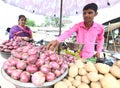 Vegetable market in india