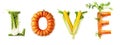 Vegetable Word Love