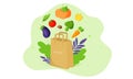 Vegetables green, icon, symbol, isolated, eco illustration, recycle, box, tree, nature