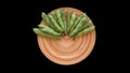 Vegetables appears on a Plate stop motion animation. PNG codec