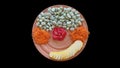 Vegetables appears on a Plate stop motion animation. PNG codec