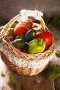 Vegetables in basket Royalty Free Stock Photo