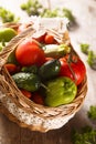 Vegetables in basket Royalty Free Stock Photo