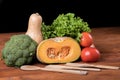 Vegetables on black backfround Royalty Free Stock Photo