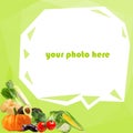 vegetables border for social media profile