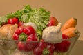 Vegetables in a bowl prepared for salad