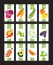 Vegetables card set