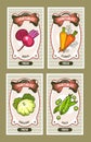 Vegetables card set