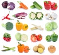 Vegetables carrots fresh lettuce onion tomatoes collection isolated