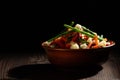 vegetables in a clay bowl oriental mix