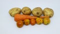 Vegetables consist of potatoes, carrots, tomatoes and katuk leaves