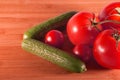 Vegetables Directional Sign on a Tan Wooden Background Royalty Free Stock Photo