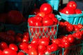 Vegetables on display at Farmer`s Market in summertime Royalty Free Stock Photo