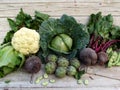 A vegetables display