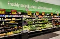 Vegetables Displayed Inside a Food Lion Grocery Store, VA