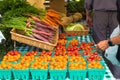 Vegetables at farmer`s market NYC